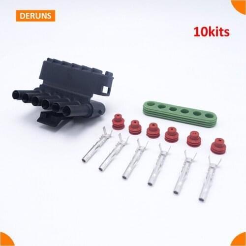 10 Sets 6Pin Female Auto Sealed Car Truck Connectors Plug Set