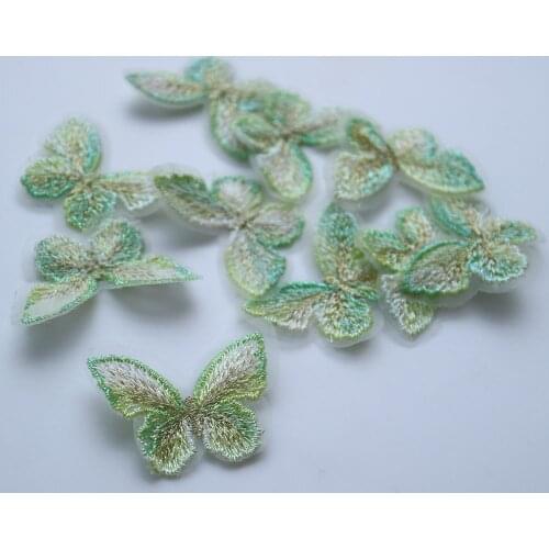 10pcs DIY embroidered butterfly Patches for clothing Golden emdoiery animal patches for bags decorative parches applique