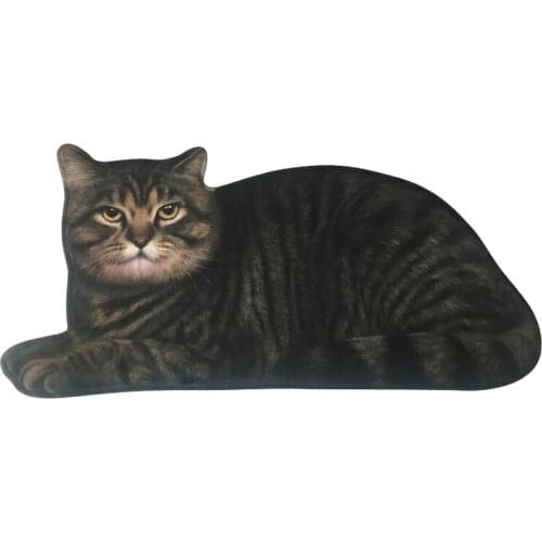 PAYSOTA 3D Black Cat Yellow Cat Carpet Bedroom Bathroom Living Room Rug Lovely Decorative Mats