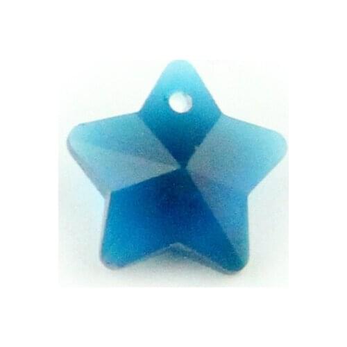 Beauty Style 500pcs 14mm Zircon Blue Crystal Star Glass Beads In One Hole Diy Christmas Tree Beads Door Curtain Pendant Beads