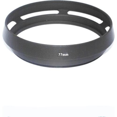 77mm Black Vented Curved Metal camera lens Hood for Leica M for Pentax for Sony for Olympus For canon For nikon