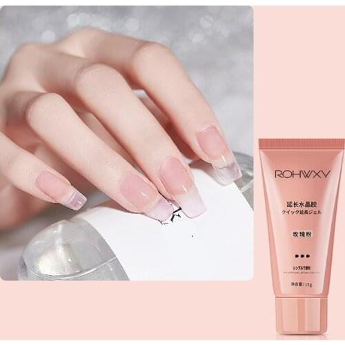 15/30ML Nail Art Extension Gel Acrylic UV Gel White Clear Quick Building Polish for Nail Finger Prolong Form Tips Manicure Tool