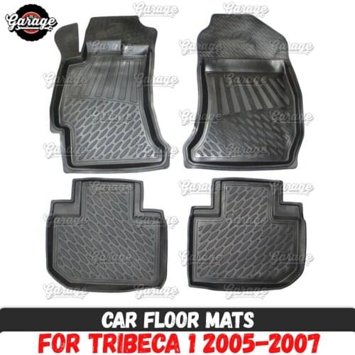 Car floor mats case for Subaru Tribeca 1 2005-2007 rubber 1 set / 4 pcs or 2 pcs accessories protect of carpet decoration