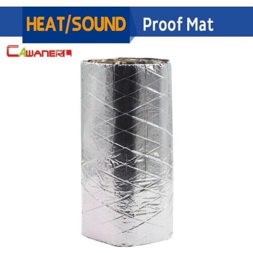 Cawanerl 140CM X 100CM Car Truck SUV Cover Heat Sound Insulation Mat Deadener Deadening Noise Control Aluminum Foil Mat 1 Piece