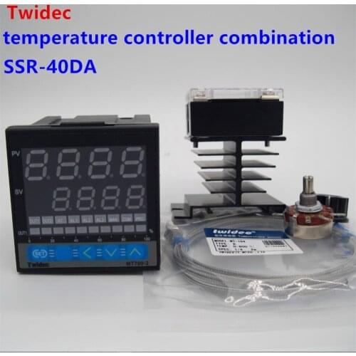 High Quality Dual PID Thermostat Regulator SSR Output Digital PID Temperature Controller 0-400C with Thermocouple K SSR-40DA