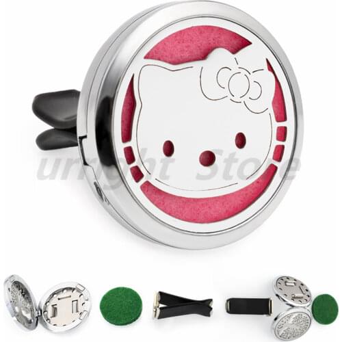 Popular tree roots Diffuser locket removable Car Vent clip Essential Oil Perfume locket Magnetic 10 Pads randomly drop shipping