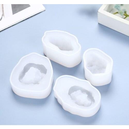 DIY Natural Stone Resin Mold Crystal Quartz Rock Cluster Geode Druzy Gem Pendant Silicone Mold Resin Jewelry Making Tool New