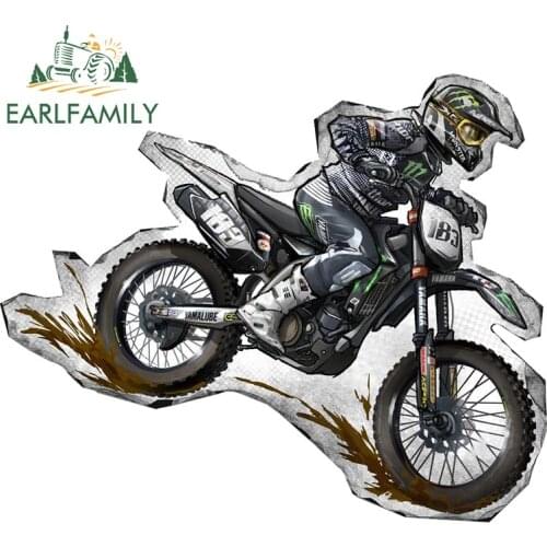 EARLFAMILY 13cm x 10.7cm for MUD FIM Motocross World Championship Car Stickers Waterproof Decals JDM Accessoires Sunscreen