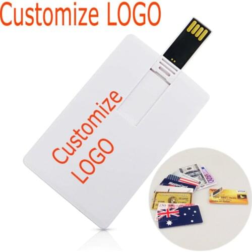 Customized Credit Card 16GB 32GB USB Flash Drive USB2.0 Pendrive 4GB 8GB Personalizado Logo Memory Stick Pen Drive Wedding Gifts
