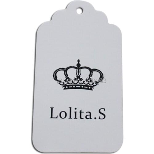 Customized shape cutting cardboard hang tag/clothing paper tags/labels/garment label printing/round oval paper tags/woven labels