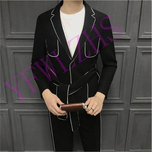Handsome Groomsmen Notch Lapel Groom Tuxedos Mens Wedding Dress Man Jacket Blazer Prom Dinner (Jacket+Pants+Tie) K63