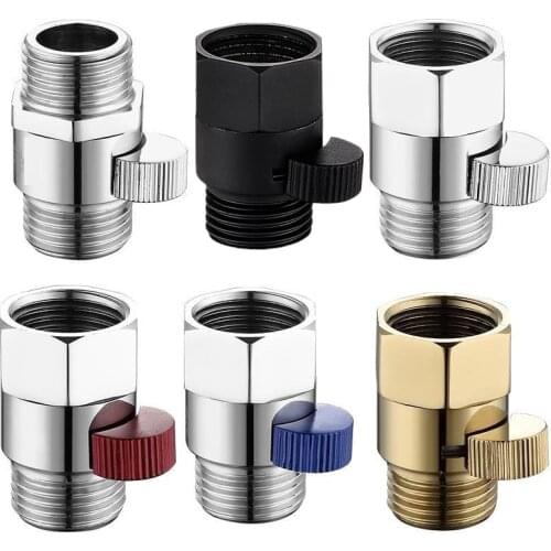 Bathroom Shower G1/2 Inch Brass Junction Water Flow Control Valve Straight-through Shut-off Angle Valve Hand shower quick switch