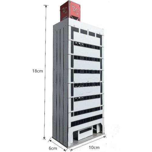 N Ratio 1/150 Model City Train Station Scene Office Building Plastic Assembly