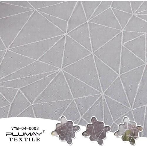 New fashion 100% Polyester wire foil glitter mesh fabric for dress