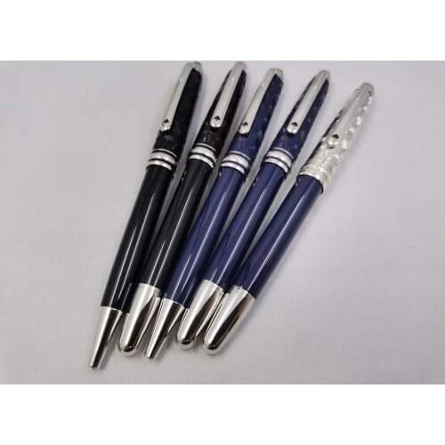 2021 New mb Luxury Monte Meisterstuck Travel around the world in 80 days Pilot Roller poker spades flower Blanc Ink Pen