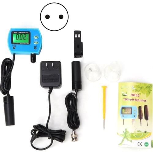 9851 New Water Quality Detector PH/TDS Meter PH/TDS Analyzer Online Monitor 100-240V