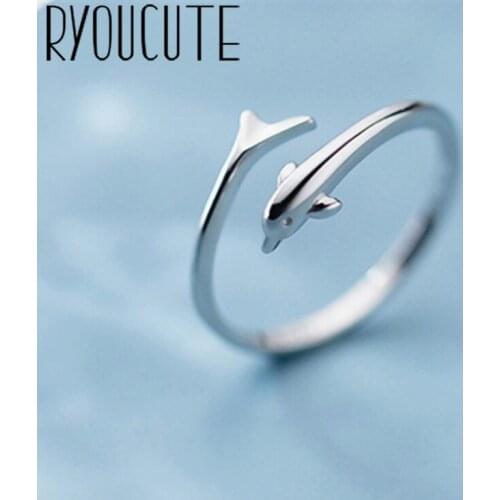 New Charming Open Fish Ring for Women Vintage Boho Party Rings Gothic Punk Jewelry Gifts for Girls 2021