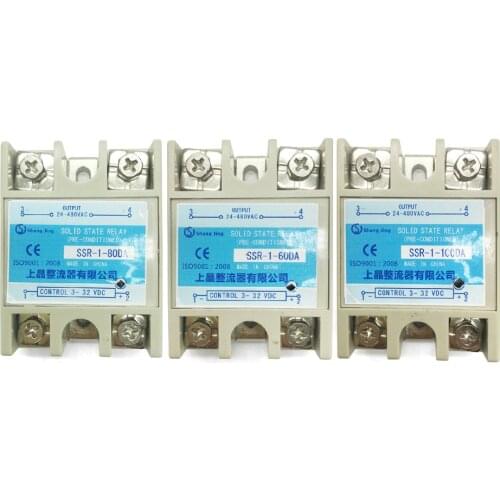 New arrival good quality 60A 80A 100A SSR industry class solid state relay aluminum base plate molybdenum chip CE certified 2018