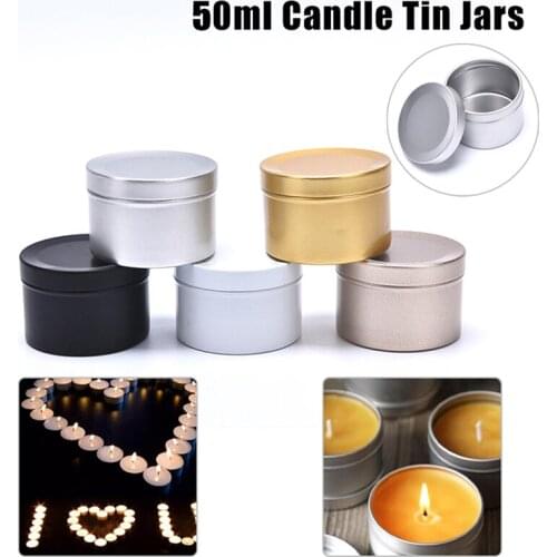 Luxury Candle Jars with Lid Bulk Round Candle Container Tins Empty Storage Box for DIY Salves Skin Care Beauty Samples 4.7