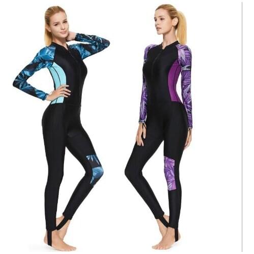 SBART Conjoined Womens Diving Suit Sunscreen Jellyfish Suit Slender Surfing Suit for Adult Couple