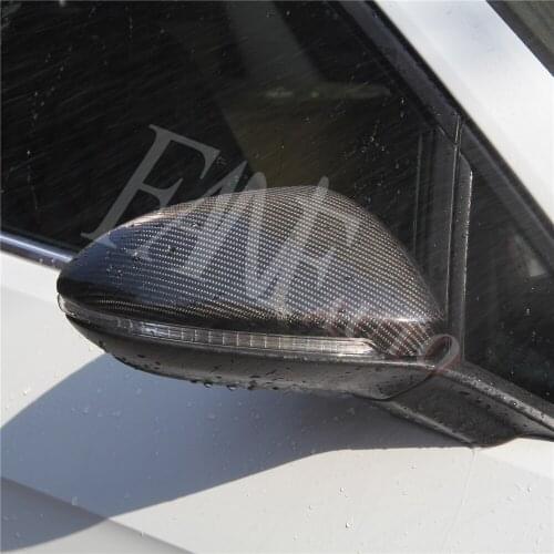 Replacement Real Carbon Fiber Rear View Side Mirror Cover For W Volkswagen Golf 7 MK7 MK7.5 Golf R Golf GTI MK7 2013-2018
