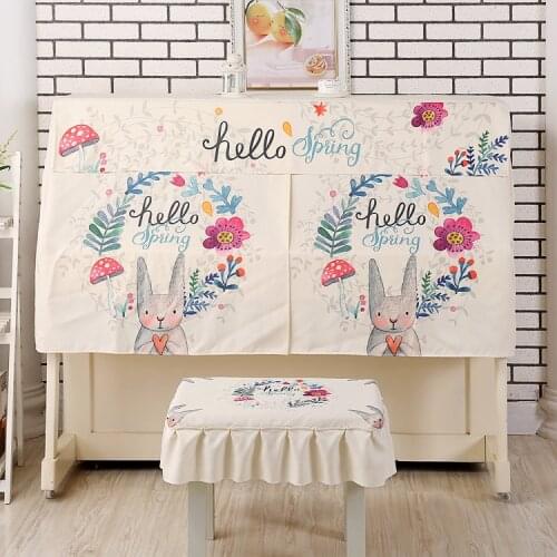 Modern Printed Piano Cover Cartoon Dust Cover Piano Half Cover Piano Decoration