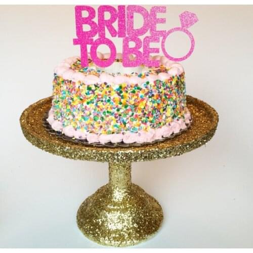 Bride to Be glitter cake toppers Bachelorette Party. Wedding. Bridal Shower. Engagement Party Cake picks