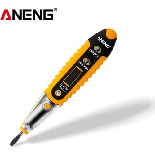 VD700 Electrical Tester Pen Screwdriver 12-250V AC DC Outlet Circuit Voltage Detector Test Pen With Night Vision Power Meter