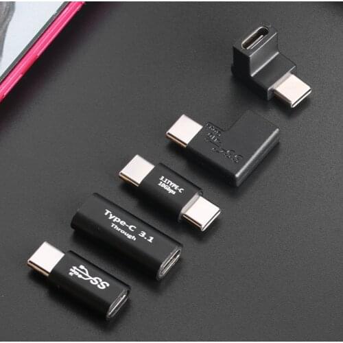 USB Type C to USB Type C Adapter 10Gbps High Speed 100W PD Charging Converter Extension Converter for Laptop Phone Tablet