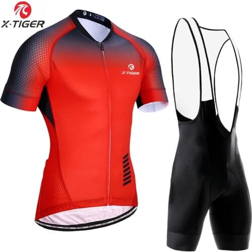 X-TIGER Advanced Cycling Jersey Set Summer Cycling Equipment Racing Bicycle Clothing Mans Mountain Bike Clothes Cycling Set