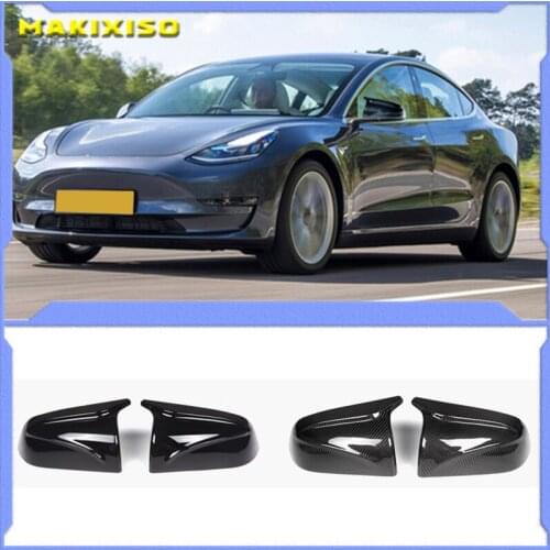 Carbon Fiber Exterior Shell Protection Coversr for Tesla Model 3 S X Accessories Rearview Mirror Case Side for Model3