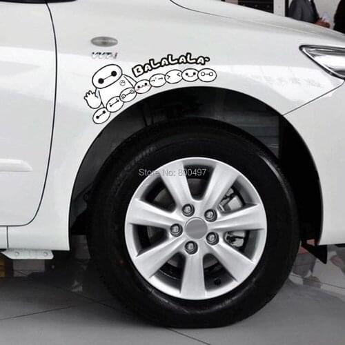 10 x Newest Big Hero 6 Baymax Balalala Car Body Stickers Car Decal for Toyota Chevrolet Volkswagen Tesla Honda Hyundai Kia Lada
