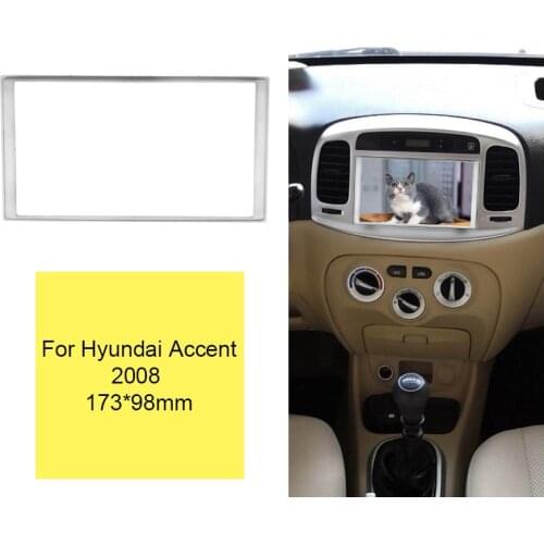 173*98mm 2 Din Car Audio Radio Fascia For Hyundai Accent 2008 DVD Stereo Frame Panel Mounting Dash Installation Bezel