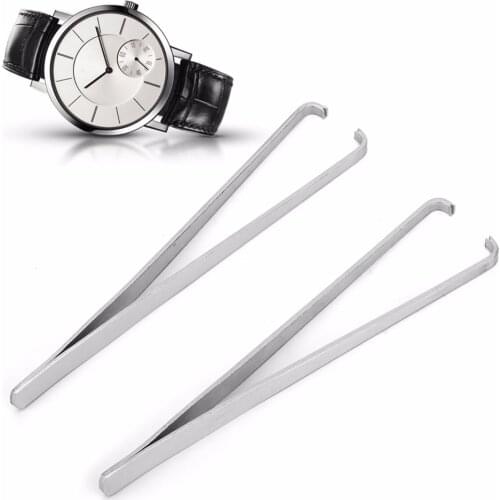 2pcs Watch Hand Remover Stainless Steel Tweezer Watch Minute Second Hour Hand Removal Tool Manual Hand Remover Watch Repair Tool
