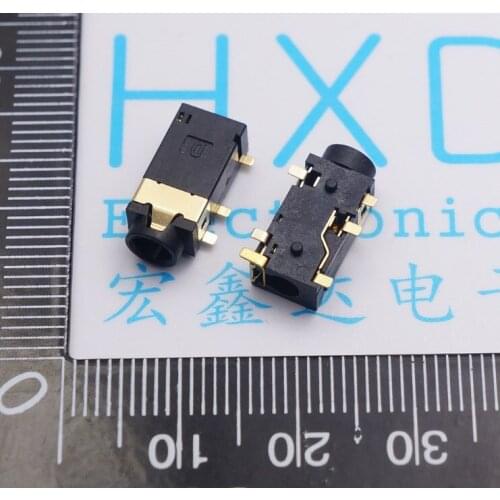 30pcs/PJ-342 311 height 4.5mm Dual channel aperture 3.5mm 6 Pin SMD Earphone socket