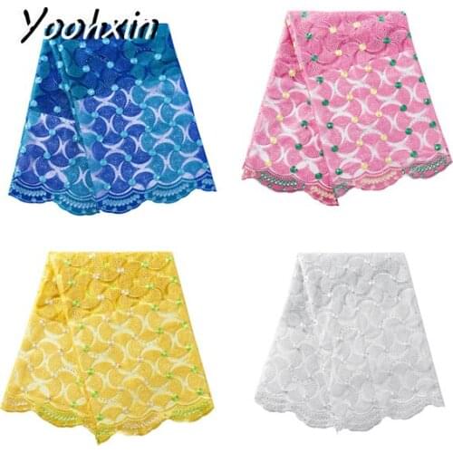 5 yards Luxury african flower lace fabric Embroidered lace fabric sewing DIY trim applique craft Ribbon guipure dress accessory