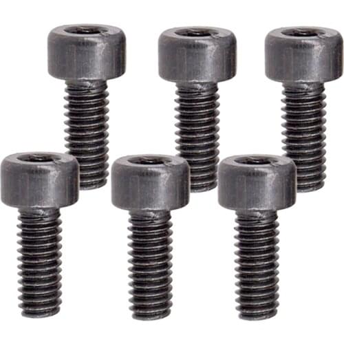 6pcs Electric Guitar Tremolo Bridge Locked String Saddles Screws Parts Black