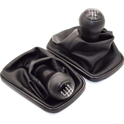 6 Speeds Gear Shift Knob Lever Shifter Gaitor Boot PU Leather For Volkswagen VW 1999-2004 Golf 4 IV MK4 GTI R32 Jetta