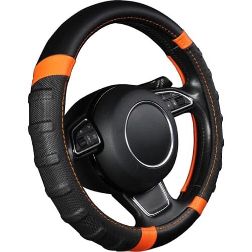 Microfiber Leather Car Steering Wheel Cover Soft Padding Durable Universal 15 Inch Auto Steering Cover for Honda Civic 2006-2015