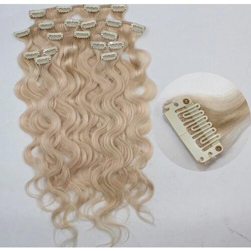 Hand made human hair with smooth lines Hair clip