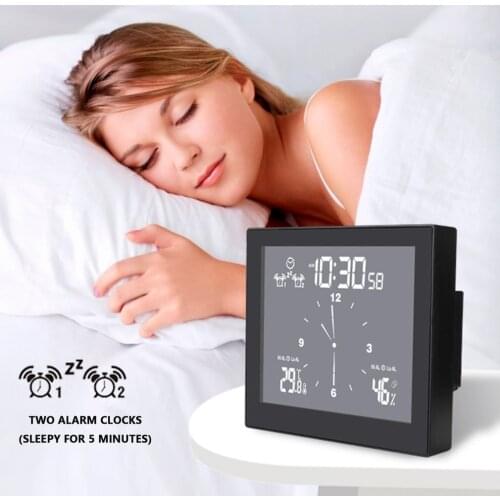 Digital Clock Waterproof Bathroom Wall Clock Shower Suction Wall Stand Alarm Timer Temperature Humidity Alarm Meter Homehold