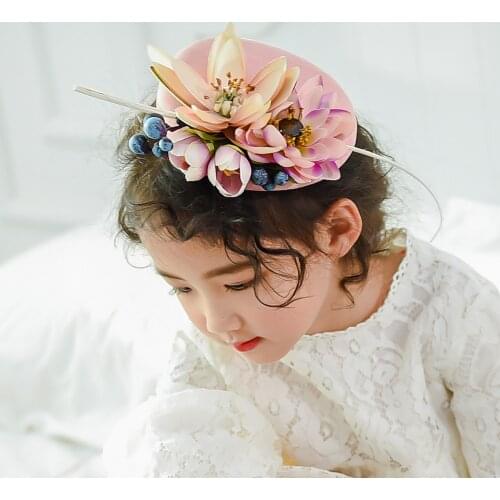 Fascinators Hat Women Girls Lotus Flowers Feathers Hat Hair Clip Accessories Cocktail Birthday Tea Party Wedding Bride Headwear