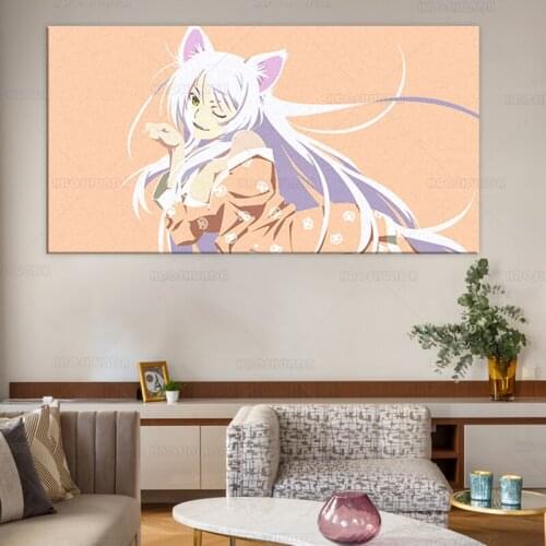 Home Decor Canvas Hanekawa Tsubasa Monogatari Printed Poster Painting Modern Animation Role Wall Art Pictures Modular Bedroom