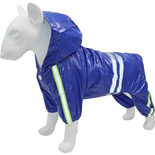 Dog Raincoat Reflective Strips Waterproof Rain Clothes Hooded Universal Pet Raincoat Functional Rain Jacket