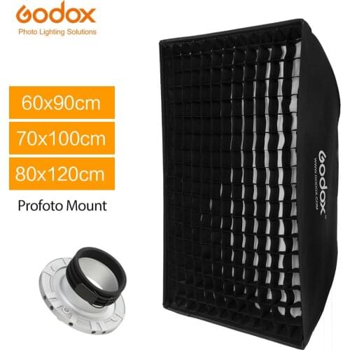 Godox 50x130cm 60x90cm 70x100cm 80x120cm Honeycomb Grid Softbox Reflector Softbox with Profoto Mount for Studio Strobe Flash
