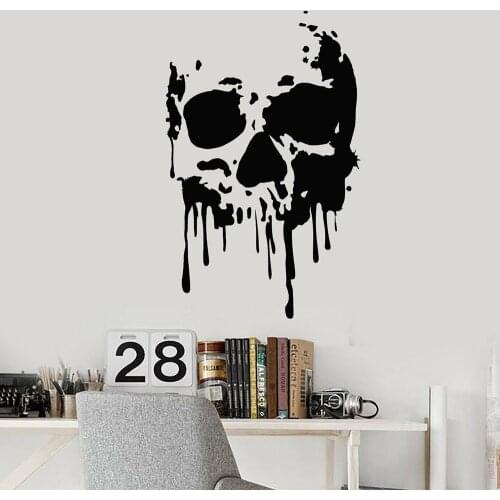 Art Skull Wall Decals Gothic Horror Death Monster Vinyl Stickers Teen Room Domitory Window Door Festival Decoration Murals Z830