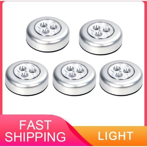 Mini 3 LED Battery Power Stick Tap Touch Light Lamp Multi-function Closet Light Wall Lamp Emergency Light Energy Saving Lamp