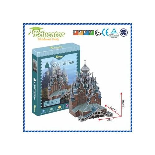New Model 3D Puzzle Educator 3D puzzle Buliding model Kizhi church Russia DIY model