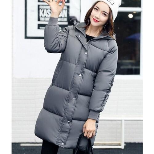2017 NEW WOMEN WINTER JACKETS HOODED MEDIUM LENGTH COAT COTTON PADDED THICKEN WARM FEMALE PARKAS HIGH QUALITY HOT SALE ZL365