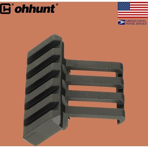 Ohhunt Hunting 45 Degree Offset Weaver Rail Mount 5 Slots Quick Release Aluminium Alloy for Tactical Flashlight Sight Riflescope